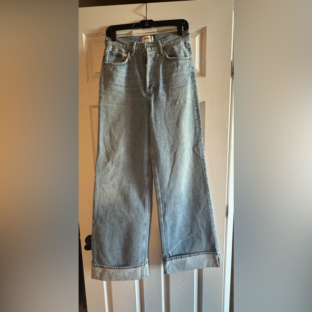 NWT AGOLDE DAME WIDE LEG DENIM IN SIZE 25
